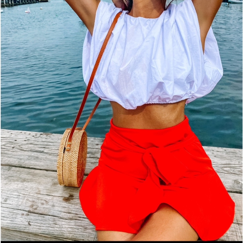 Red Zara skort